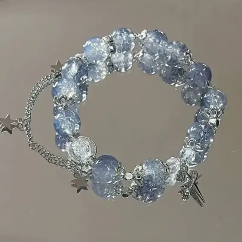 Bracelet à pampilles en chaîne étoile pour femmes, Design de Niche, perles de cristal…